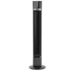 48 in. Xtra Air 4-Speed Tower Fan in Black with Carry Handle, Oscillating, Remote Control, Nighttime Setting, Timer
