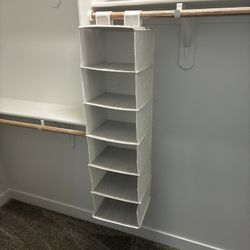 White 6 Shelf Closet Organizer
