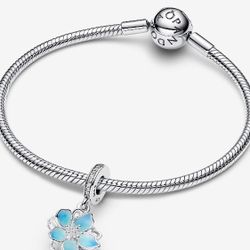 Pandora Blue Blossom Dangle Charm