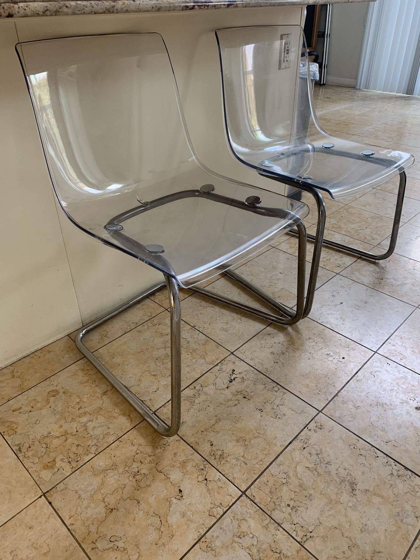 Ikea clear chairs