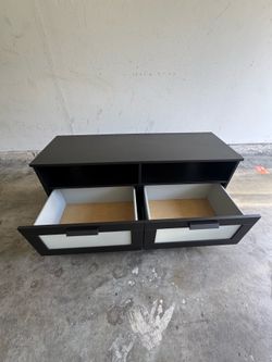 $75– Modern Black TV Stand / Media Console – Great Condition