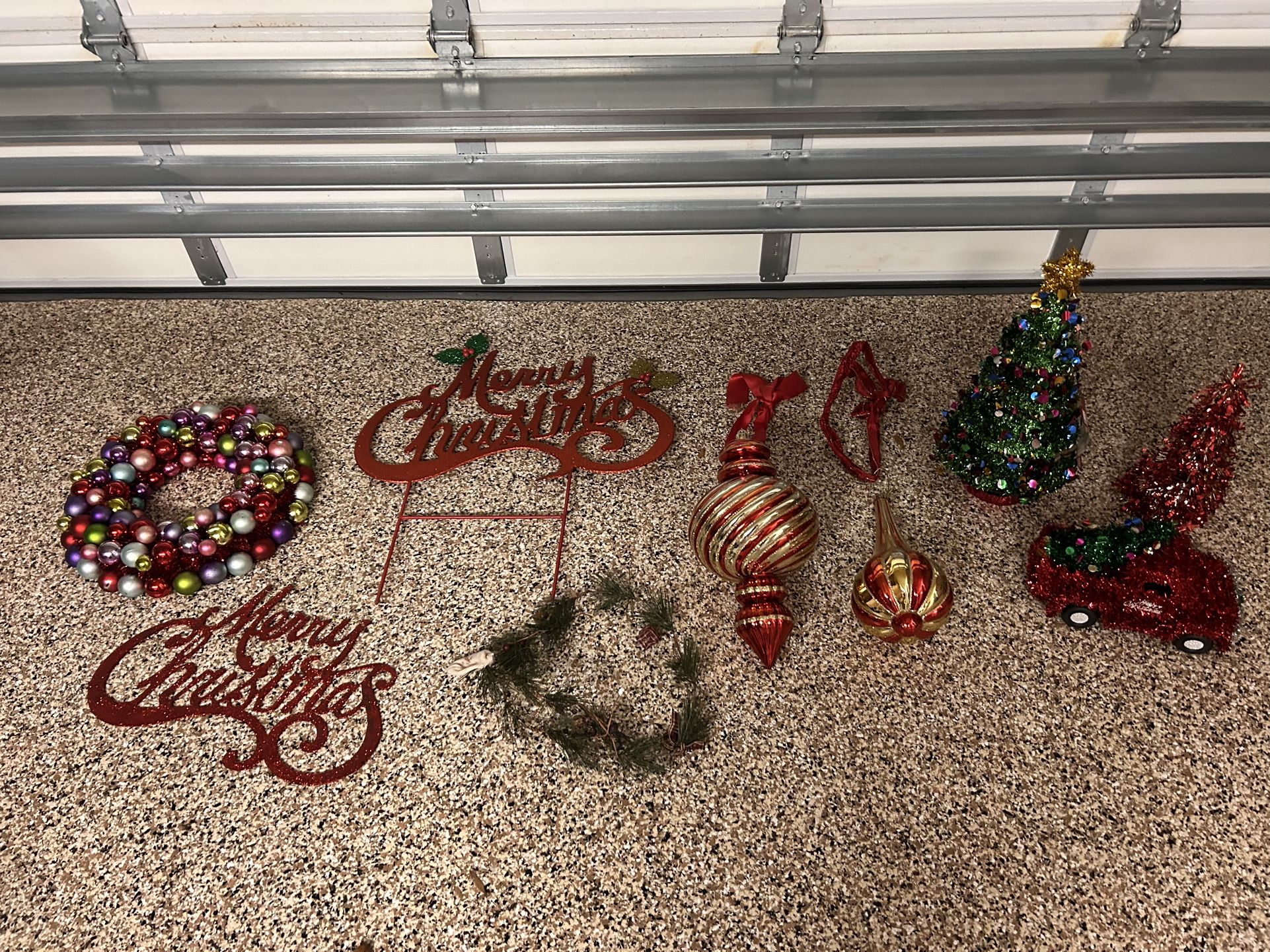 Various Christmas items