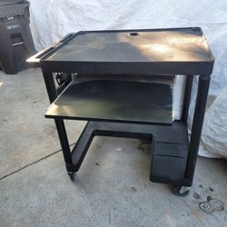 Cart Desk With Cable Power Measures