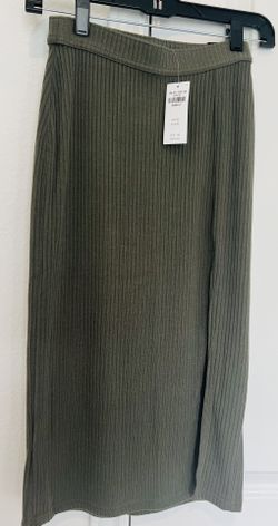 NEW Abercrombie & Fitch Green Knit Skirt XXS $15
