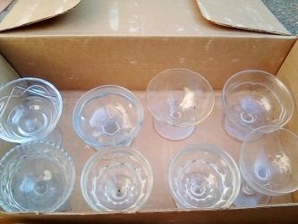Assorted custard glasses