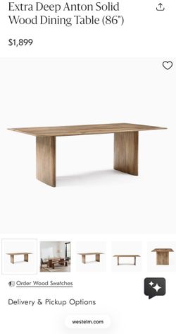 86” dining table