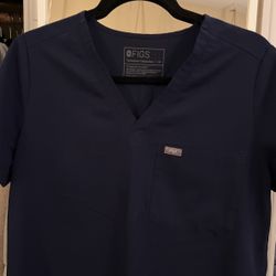 Women’s Figs Scrubs Top Navy