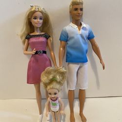 Blonde Barbie Family 