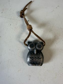 Owl Pendant Amulet Heavy Solid