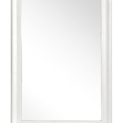 White Bathroom Mirror 24x36 Inch, Wood Framed Rectangle Mirrors for Wall with Tempered Glass,Shatter-Proof Mirror for Bathroom Living Room Office