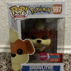Growlithe Funko Pop (Flocked)