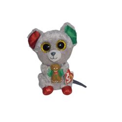 Ty Beanie Boos Mac Mouse Plush 7" H Stuffed Animal w/ Gingerbread Cookie 2016