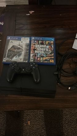 PS4 pro with controller and games
