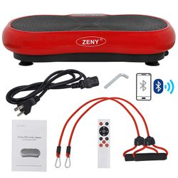 New Vibration Plate Exercise Machine, Whole Body Workout Vibration Fitness Platform, Red