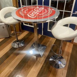 Coca Cola Table And Bar Stools