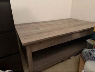 BELLEZE 48” Coffee Table (Gray Wash)
