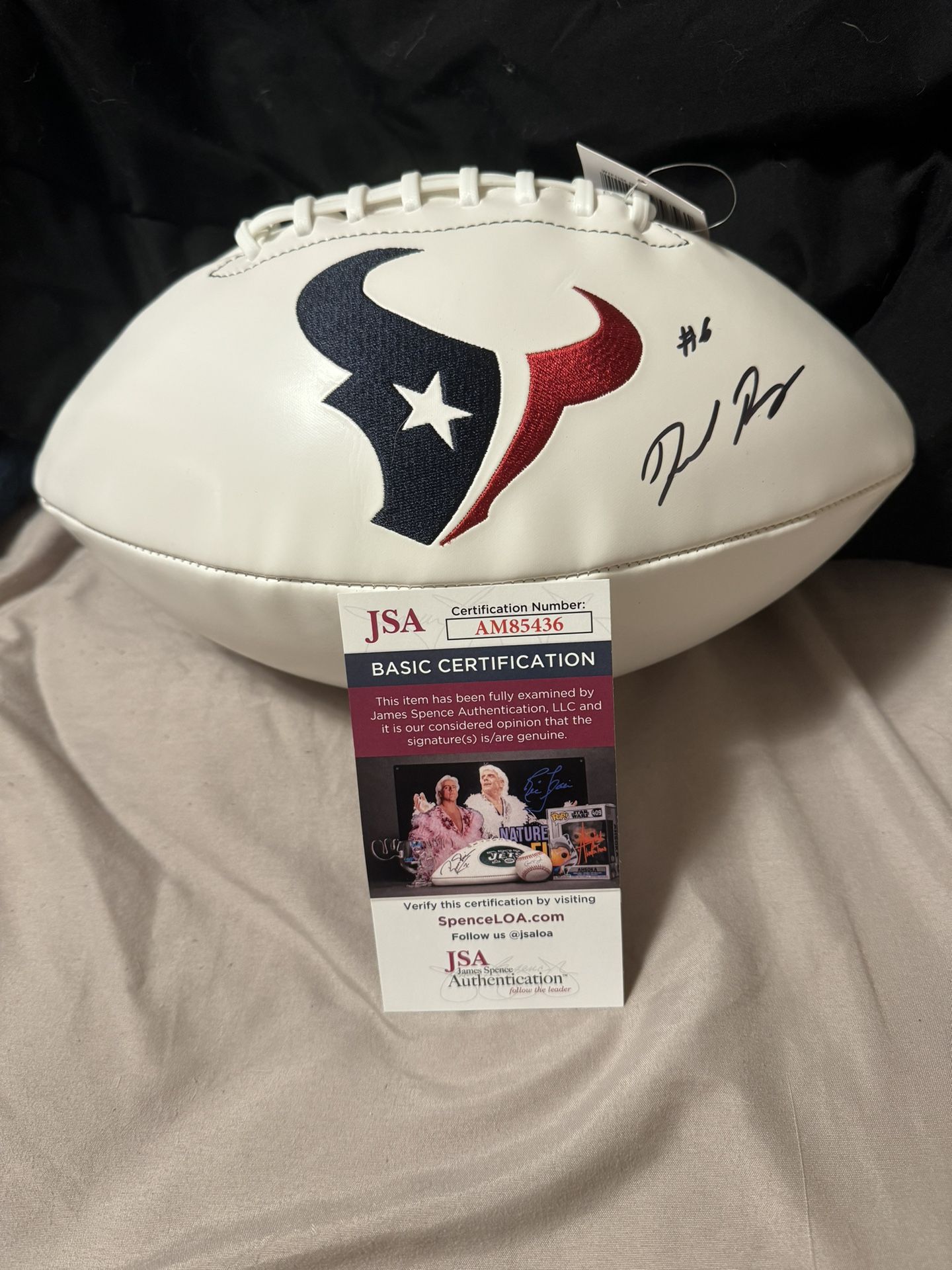 Denzel Perryman Signed Football With Authenticity