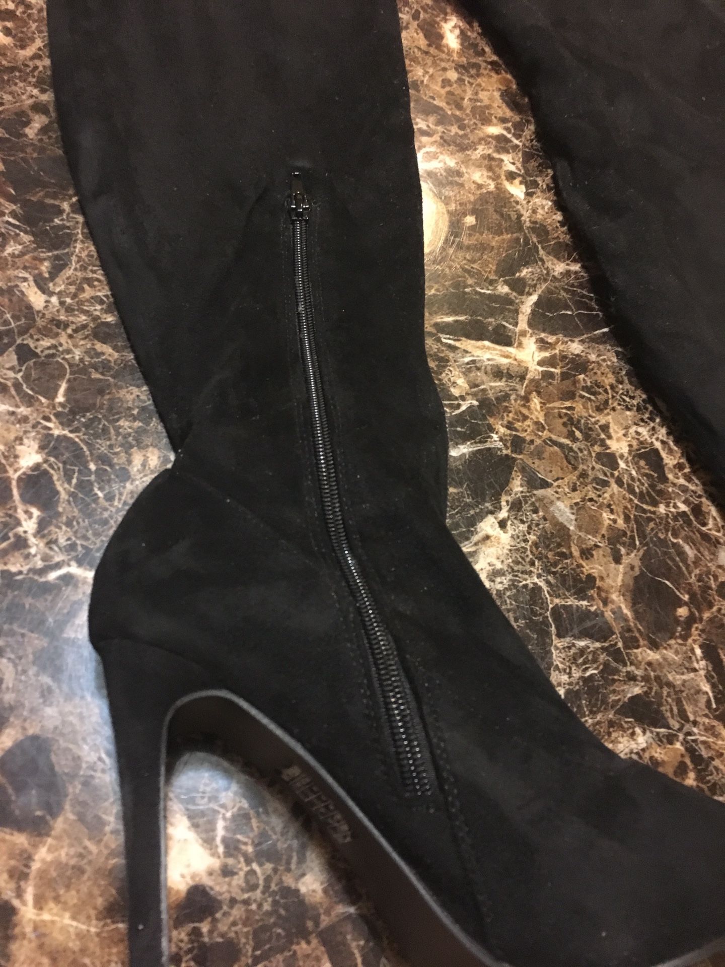 Thigh high heel boots size 9