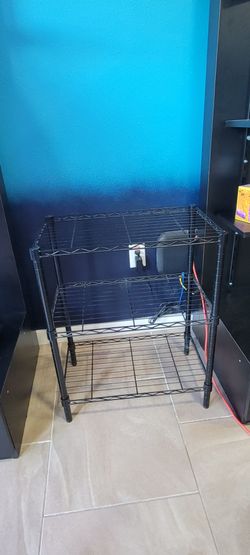 3- Tier Black wire Metal shelving unit