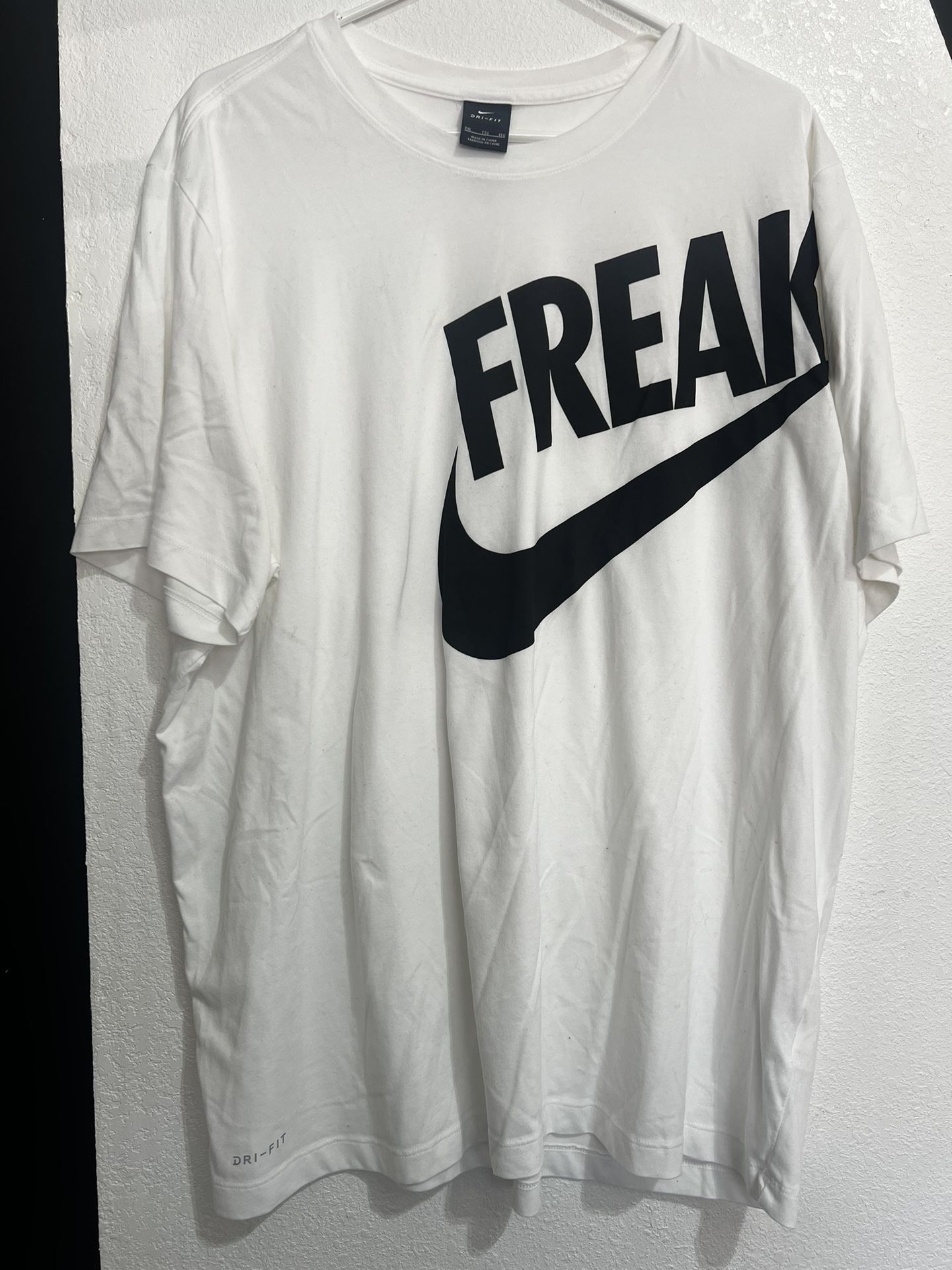 Nike FREAK - Giannis Antetokounmpo Dri Fit White Shirt 2xl Xxl Basketball Training Tee 