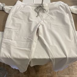 White nursing pants