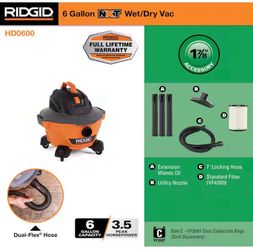 Ridged wet and dry vac