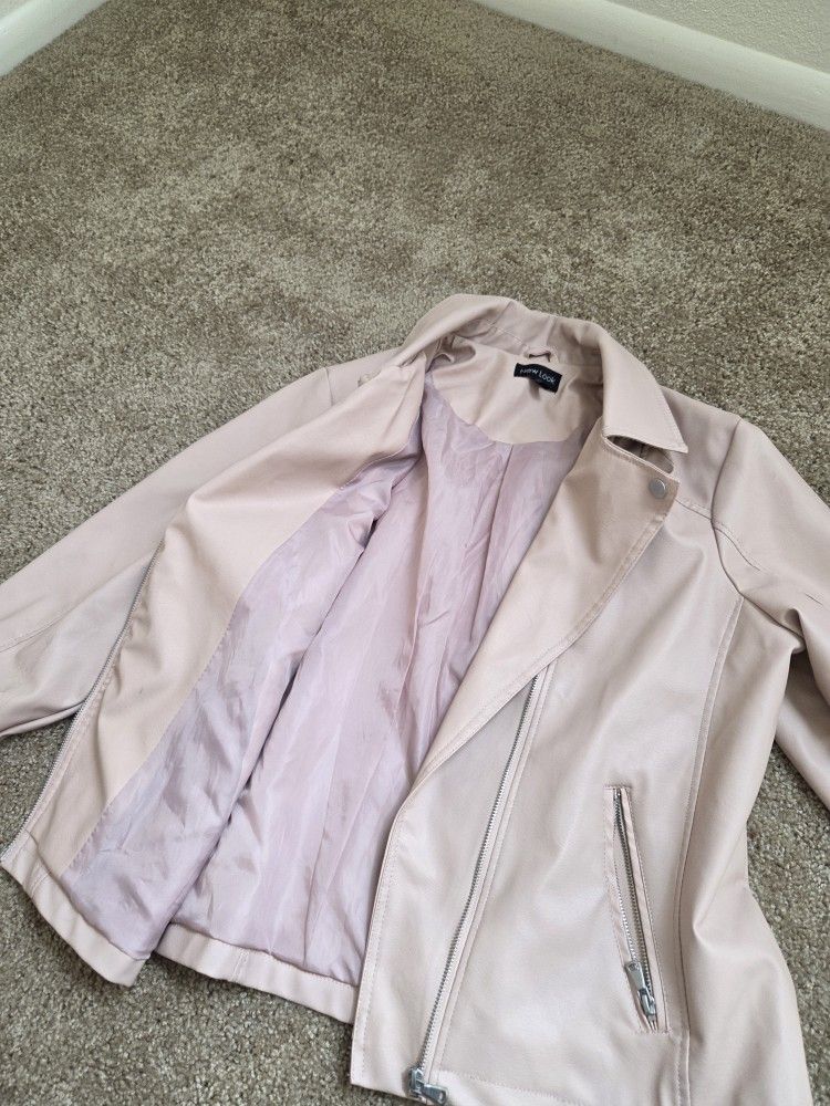 Pink Leather Jacket