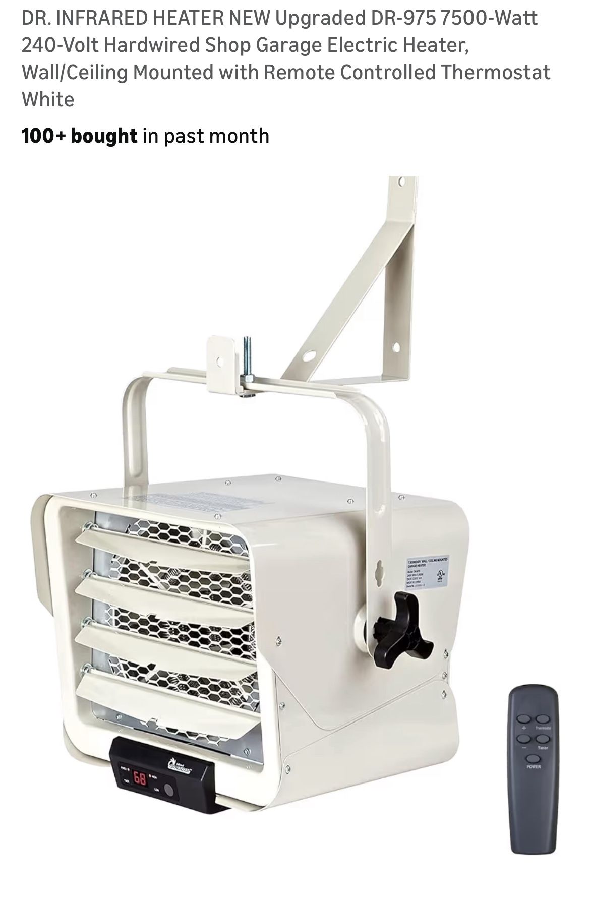 DR. INFRARED HEATER NEW Upgraded DR-(contact info removed)-Watt