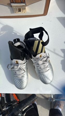 Silver and Gold Football Cleats