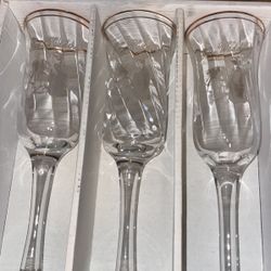 New Vintage 80s Wedding Champagne Glasses