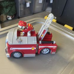 Paw Patrol Fire Truck And One Figure Marshall