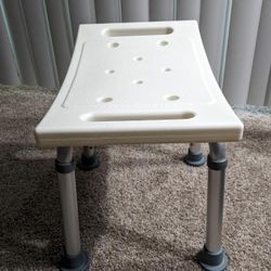 White Shower seat plastic