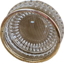 Vintage Gold Rimmed Cut Crystal Bowl 