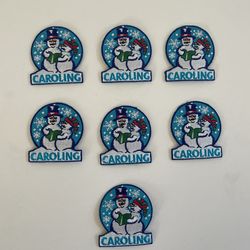 7 Girl Scout Patches Caroling