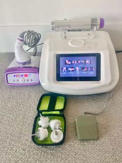 Mychway WL-SW6 Shockwave Therapy Machine + Mychway / UNOISETION Professional Med Spa MS-11R9 Mini 40K Ultrasonic Fat  Body Sculpting Cavitation