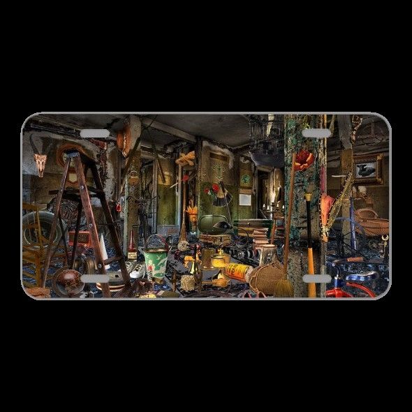 License Plate Novelty Car Front Chaos Room Untidy Dirty Messy Mess