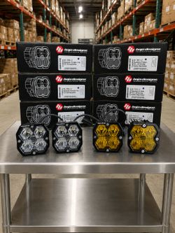 New Baja Designs Squadron 2.0 Amber or Clear Sets