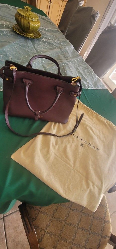 Burberry Burgundy Leather