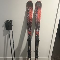 160 Used XWing Salomon Skis & Poles