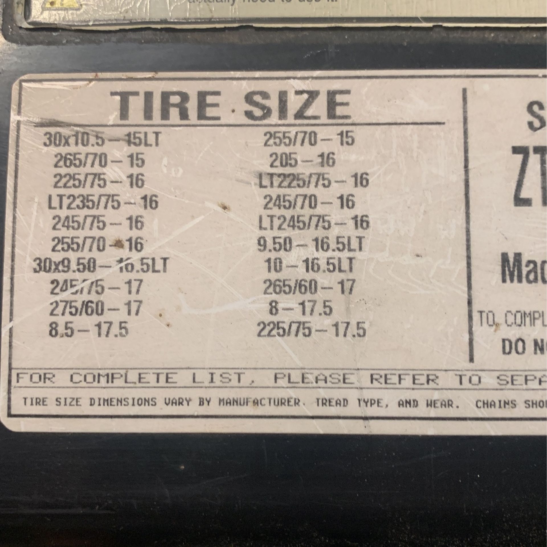 Snow Tires Chain