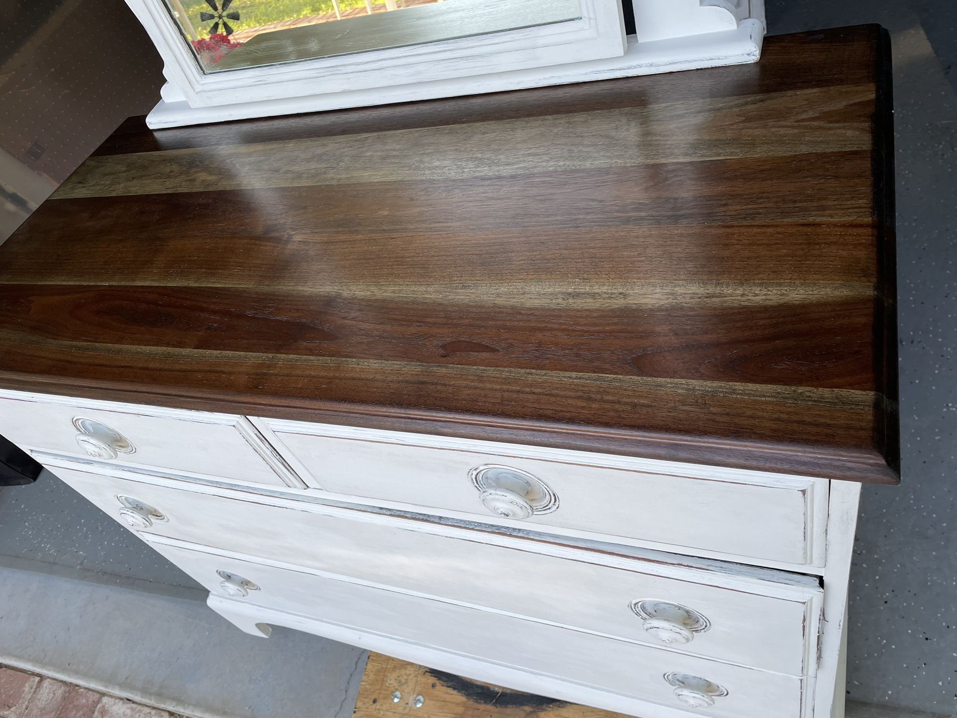 Solid Wood Dresser With Mirror