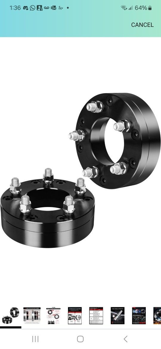 2PCS 6x5.5 to 5x4.5 Wheel Adapters for Tacoma Wheels on Silverado 1500 Vehicle, 2 inch 6x139.7mm to 5x114.3mm Wheel Adapter 108mm Hub Bore with M14x1