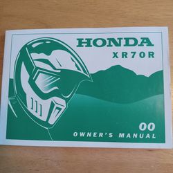 Owners Manual Honda 2000 XR70
