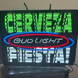 Bud Light Neon Cerveza Sign