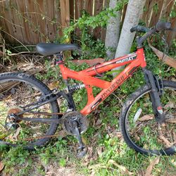 Dynacraft 18 Speed Full Suspension Bike For Parts or Repair