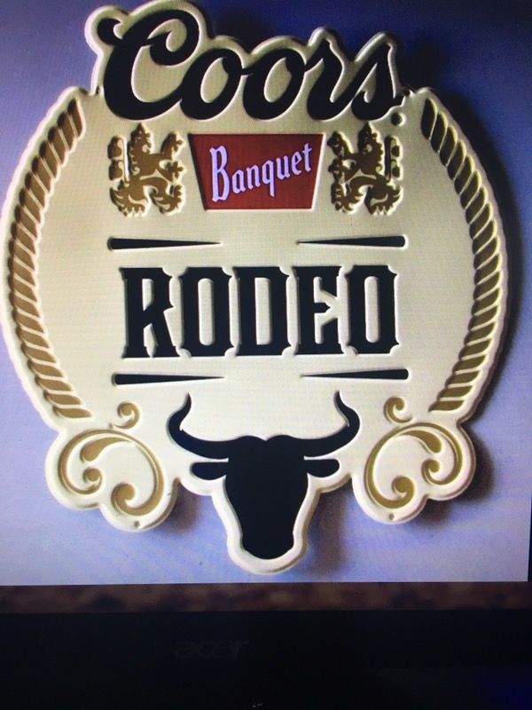 coors banquet rodeo sign