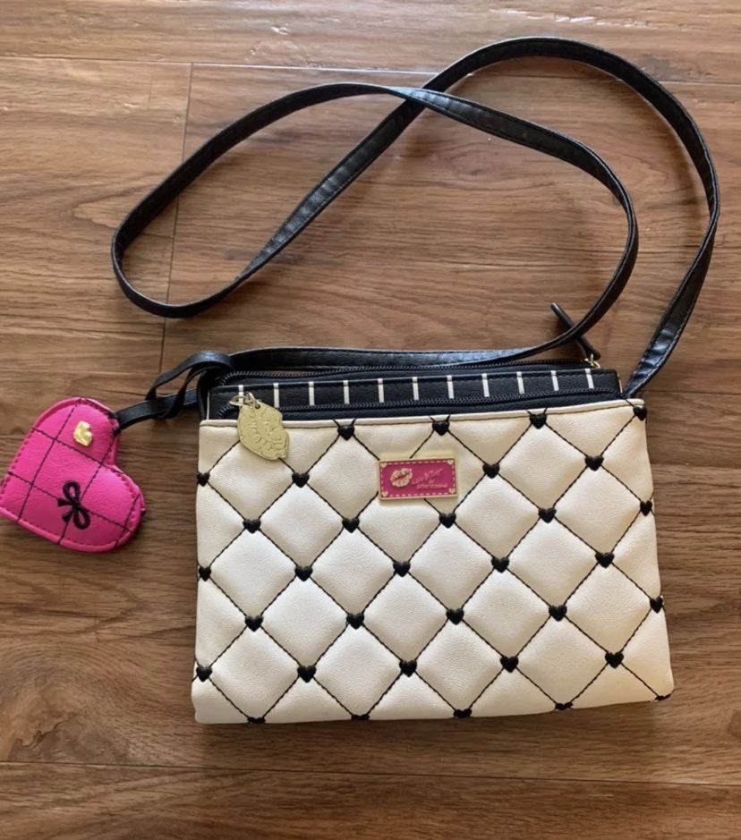 Luv Betsey by Betsey Johnson Heart Embroidered Crossbody Bag