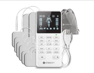 Etekcity 4-Channel Rechargeable TENS Unit,FSA-HSA Eligible Muscle Stimulator for Pain Relief, After-Exercise Relaxation, Physical Therapy, 8 Electrode
