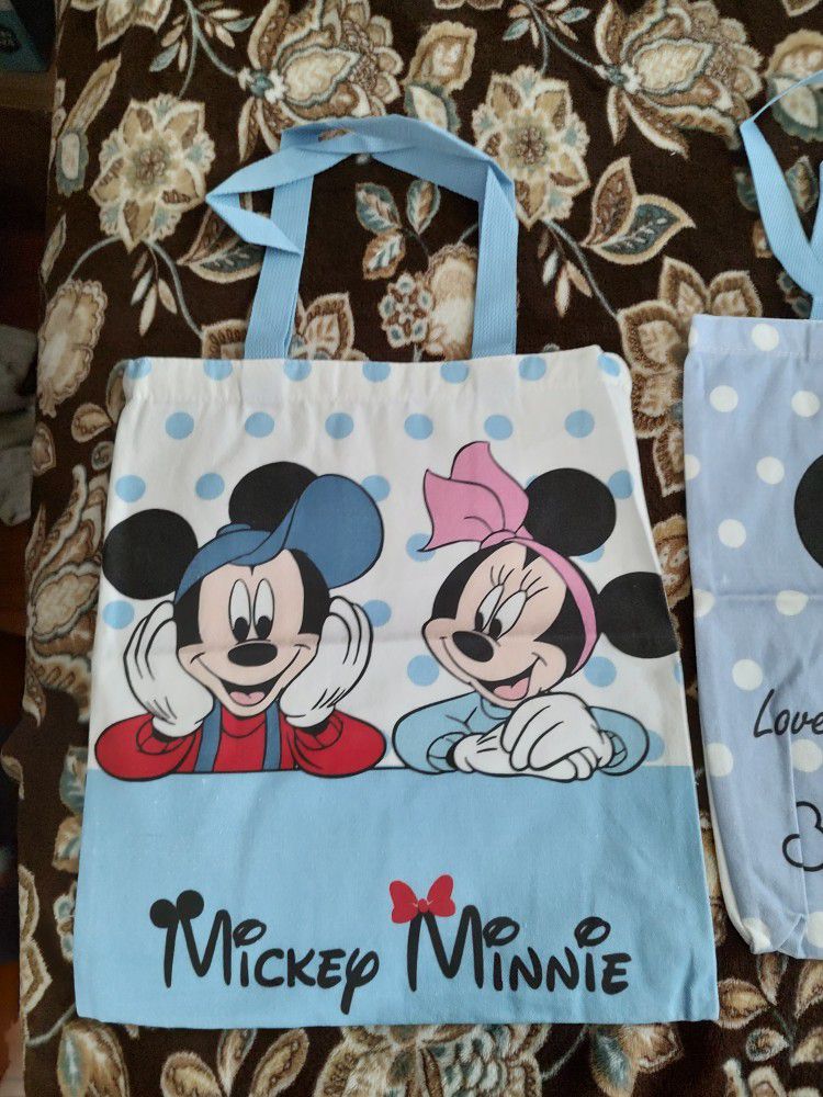 Mickey And Minnie Tote Bags $12 Each