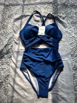 Blue One Piece Bathing Suit